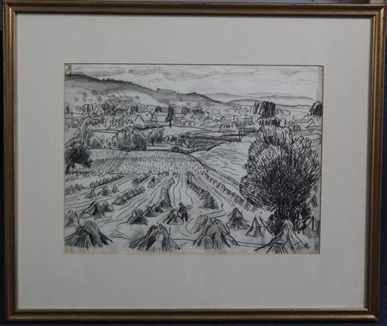 Dame Laura Knight RA (1877-1970) View near the Malvern Hills, 11 x 15in.